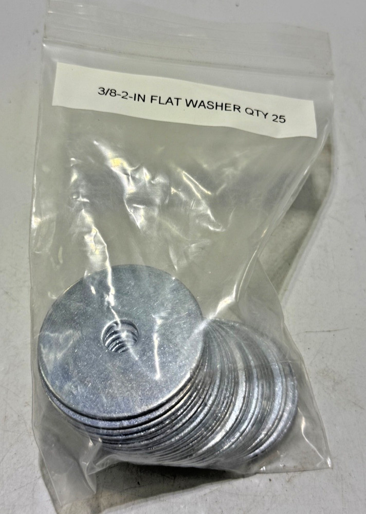 Fender Washers 3/8 x 2 Zinc Plated Steel Pack of 25 #014973454869