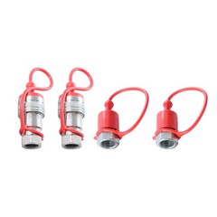 2 Sets Ag 1/2″ Hydraulic Quick Connect Ball Pioneer Style W/Dust Caps