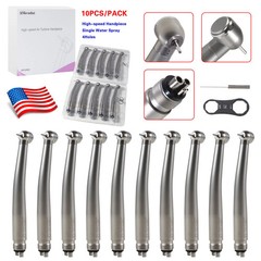 10pcs NSK PANA MAX Style Dental High Speed Handpiece Push Button 4 Holes Midwest
