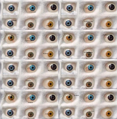 50 Pcs Vintage Human Prosthetic Eyes Antique Glass Artificial Mix Eyes OPTOMETRY