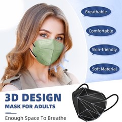 KN95 Face Masks for Adults, 50 Pack 10 Colors Disposable KN95 Masks, 5 Layer …