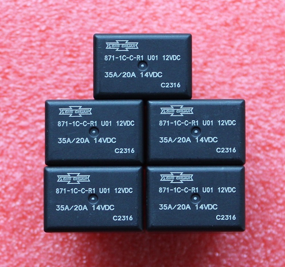 5pcs 871-1C-C-R1 U01 12VDC 35/20A 5Pins Automotive Relay 871-1C-C-R1-U01-12VDC