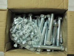 50 Colson 3-1/2 X 1/2-13 Greasable Bolts Nuts w Grease Fittings Caster Axle Kit