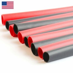 Black+Red Heat Shrink Tubing 3:1 Wire Insulation Cable Sleeve Wrap Marine Grade