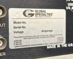 GLOBAL SPECIALTIES 2003 SYNTHESIZED GENERATOR-Read