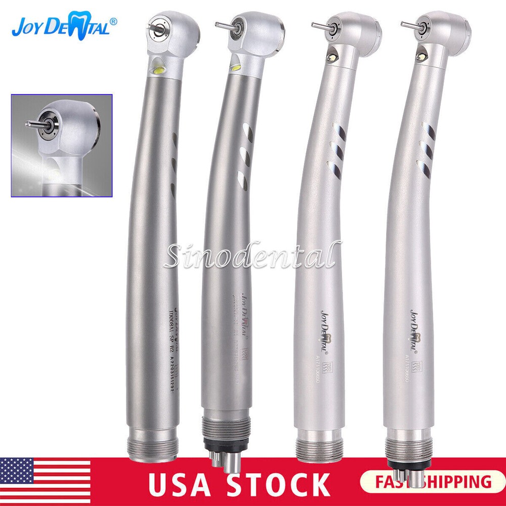 Dental E-generator LED High Speed Handpiece Fiber Optic 2/4Holes Push Button