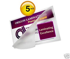 [500] 5 Mil Hot Laminating Pouches for 15-Up Cards 2-3/8 X 3-1/4 Clear
