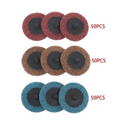 150 Pcs 2 Inch Fine Medium and Coarse Quick Change Torque Sanding Discs
