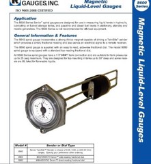 Rochester 8680 Series Flat Dial Vertical Spiral Fuel Level Gauge x 12.5″