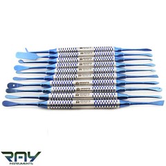 Dental Periosteal Elevator Set Of 10 Surgical Dental Instruments Blue Coated New