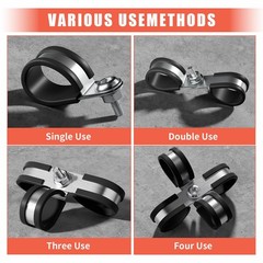 24pcs 3/4 Inch Stainless Steel Cable Clamps With Two Kinds Of Screwsrubber Cushi