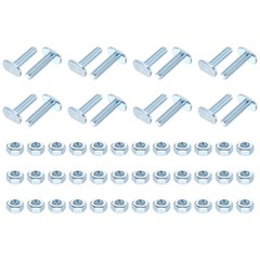16 Pack 1/4″-20 x 1″ T Track Bolts T Slot Bolts with 24 Pack 1/4″ Hex Nuts
