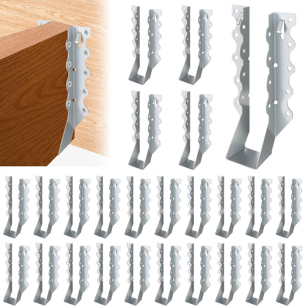 25 Pcs 2X6 Joist Hangers for Wood, 20 Gauge Galvanized Face Mount Joist Hanger,