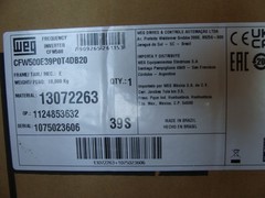 WEG AC VARIABLE FREQUENCY DRIVE CFW500E39P0T4DB20 30HP 39A 380-480V VT FRAME