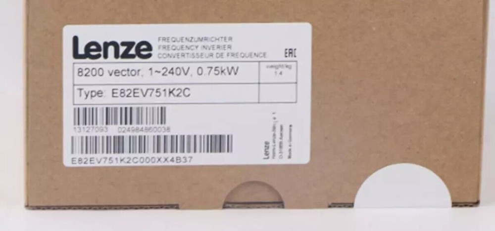 E82EV751_2C NEW LENZE E82EV751K2C 8200 Vector 0.75kW INVERTER