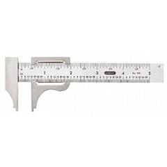 General Tools 729 Vernier Caliper,4 In,Ss,1/16,1/32 Grad