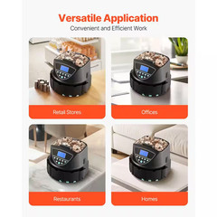 USD Coin Sorter, Coin Counter Machine for 5 Kinds of USD Coins, Coin Sorter and