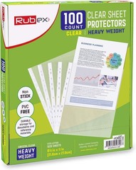 Heavyweight Sheet Protectors, Holds 8.5 x 11 inch Sheets, 9.25 x 11.25 inch T…