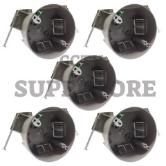 5 Pack Round Ceiling Box with Grounding, 4-Inch, 20 Cu In Plastic Gray, ETL