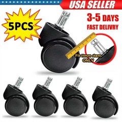 5PCS Office Desk Chair Caster Wheel Swivel Protect Floor Furniture Replacement