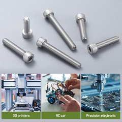 M4-0.7 x 20mm Bolt, 100PCS M4 Hex Socket Head Cap Screws Bolts, 304 Stainless…