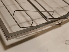 Lot of 2 Unbranded steel display racks, 28 x 16 x 5 in, 3 tiers 14.5×7.5 in each