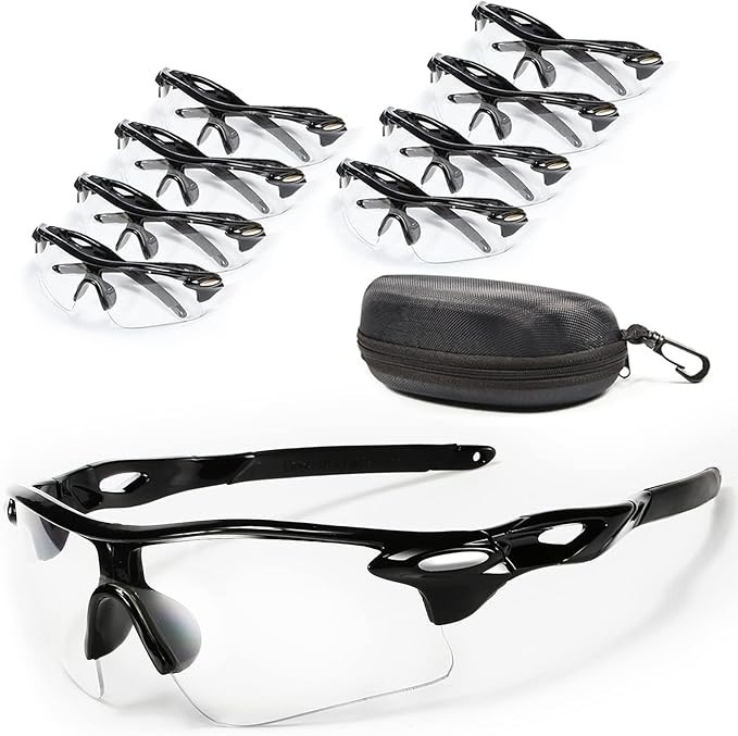 Safety Glasses Polycarbonate Impact Scratch Resistant WrapAround UVBlock Protect