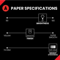 Accent Opaque 18” x 12” Cardstock Paper, 120lb, 325gsm, 500 Sheets -4 Reams