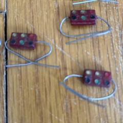 Vintage Mixed Lot Domino Style Mica Capacitors approx 10 pcs various values