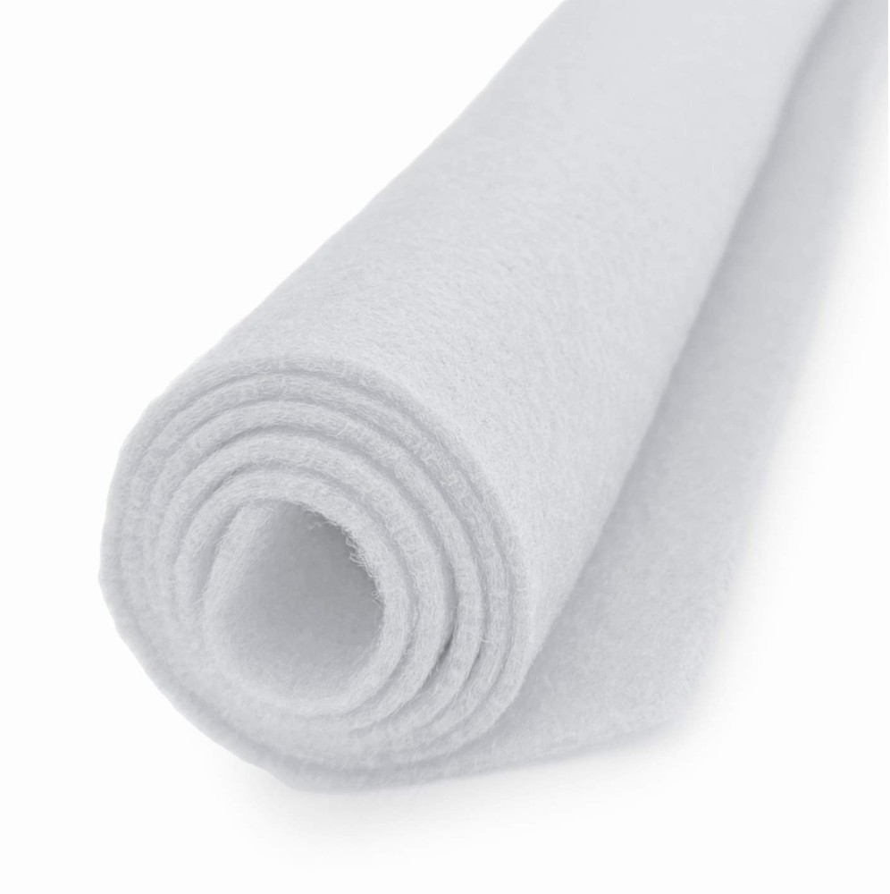 White Premium Acrylic Felt XL Craft Sheet 1 PCS 12×18 Inch Sewing Fabric DIY