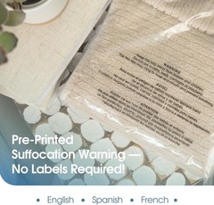 10” X 13” 200 Count Self Seal Clear Poly Bags with Suffocation Warning for Pa…