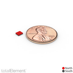 1/8 x 1/8 x 1/32 Inch Tiny Neodymium Rare Earth Block Magnets N52 (500 Pack)