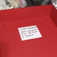 2 For $60.00 Fire alarm enclosure Mier Products Red Metal Enclosure 18x15x4