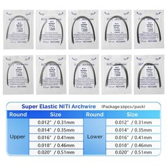 Dental Orthodontic Super Elastic NITI Arch Wire Round Ovoid/Nature form 0.99