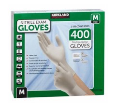 Kirkland Signature. Nitrile Exam Gloves, Medium. 400 Count