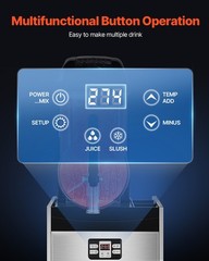 Uimoso 12L Commercial Frozen Drink Machine for Slushies and Smoothies