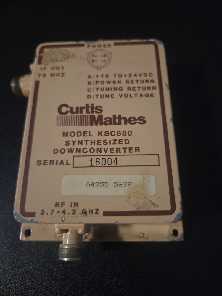 Curtis Mathes Synthesized Downconverter Untested 3.7-4.2GHz RF In, Model KSC880