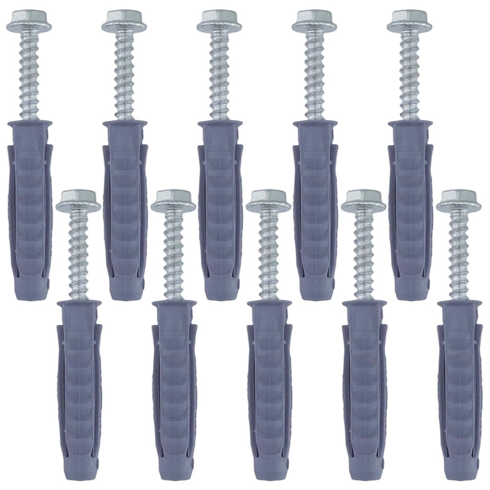 10 PCS Concrete Wall Anchors with Screws for TV Anchor Wall Mount Installatio…