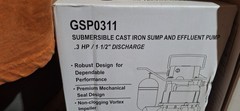 Goulds GSP0311 1/3HP Submersible Sump Pump 1/60-115v with float switch