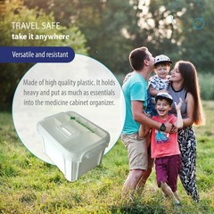 Deke Home – Portable First Aid Medicine Organizer Handle Plastic Family Medical