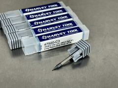 (5) Harvey .02″ (.5mm) Carbide End Mill Miniature Ball Nose 47920-C3
