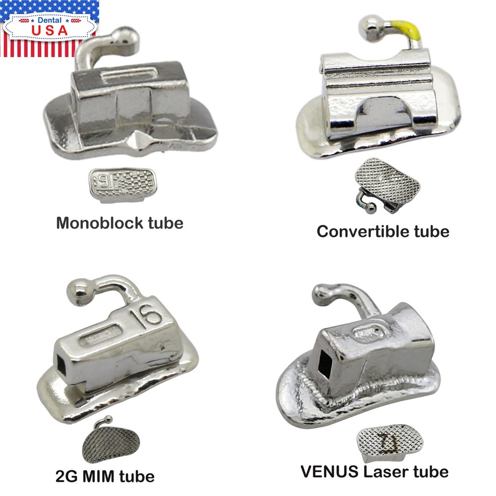 Dental Orthodontic Buccal Tubes 1st 2nd Molar tube Roth MBT 022 Bondable Mesh