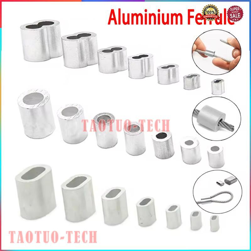 Oval Aluminum Sleeves Clamps for Wire Rope Swage Clip Crimping Loop Sleeve