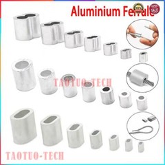 Oval Aluminum Sleeves Clamps for Wire Rope Swage Clip Crimping Loop Sleeve
