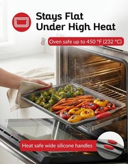 Nonstick Baking Sheet Pans Set of 3 Carbon Steel for Cookie