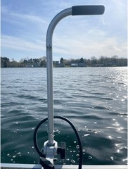 Telescoping Transducer Pole with Heavy-Duty Clamp, Adjustable from 30″ to 50″