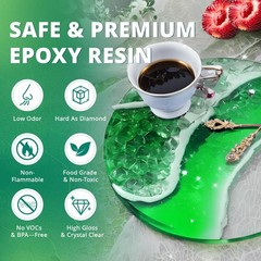 Crystal Clear Epoxy Resin Kit 16oz – High-Gloss Self-Leveling Food-Safe