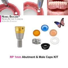 US Dental Locator Abutment Male Caps Kit Fit Hiossen Nobel Zimmer Implant System