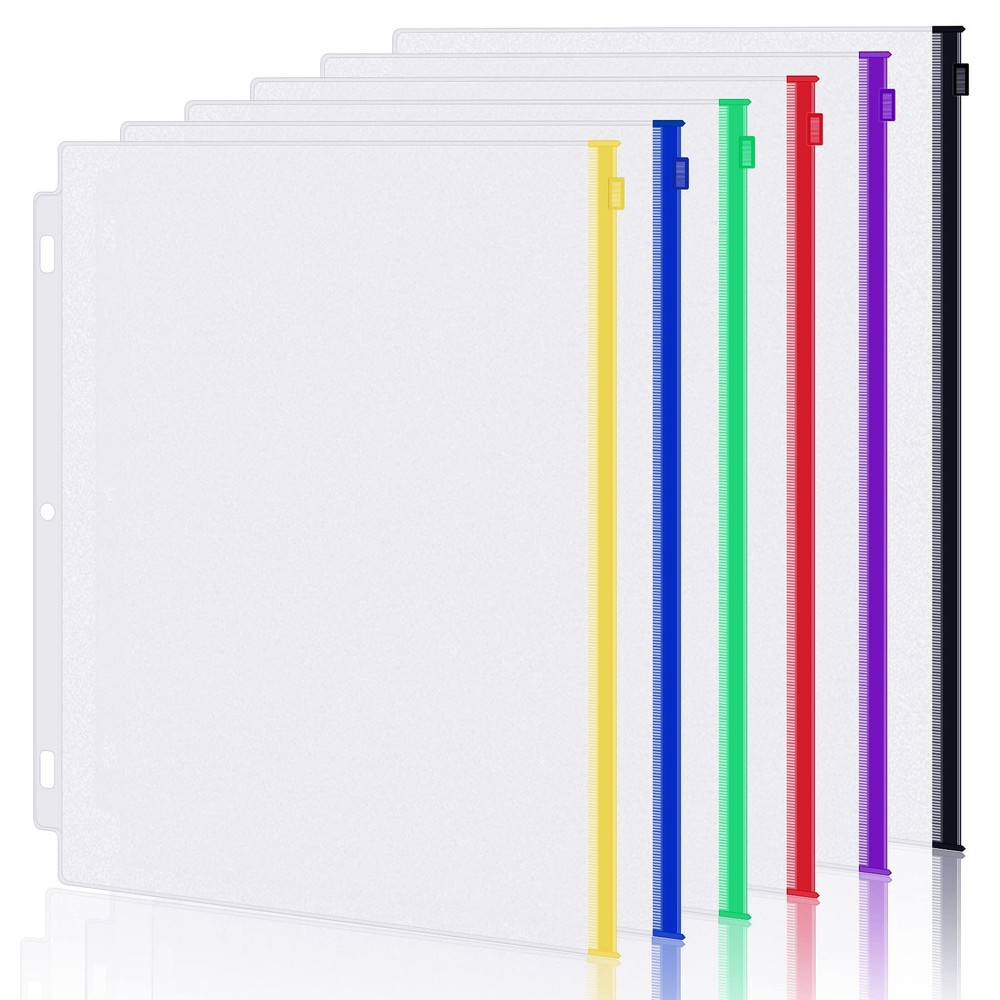 Antner 6 Pack Letter Size Binder Black, Red, Green, Yellow, Blue, Purple