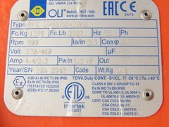 OLI MVE 2900/8E-70A0 Industrial Standard Electric Vibrator 3PH 900RPM 230/460 V
